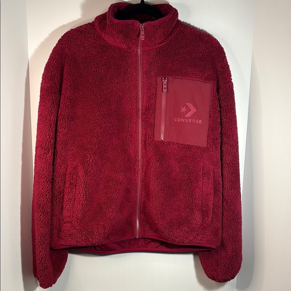 Converse Burgundy Fleece Jacket